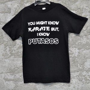 T-Shirt Men's or Women's Funny Black White T-shirt Size Small 100% Cotton